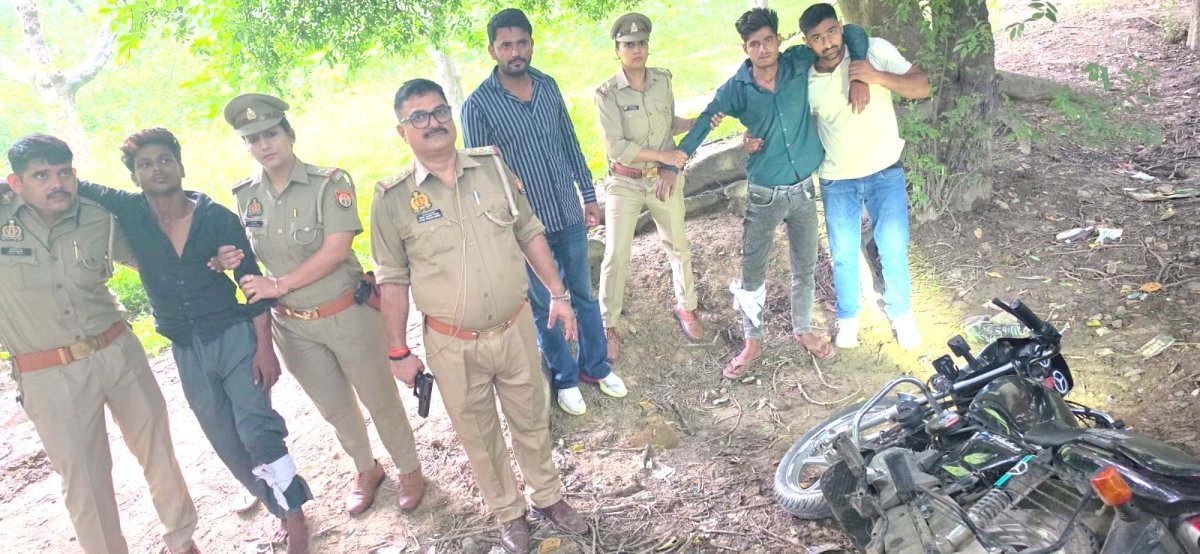 36 घंटे में चेन स्नेचिंग का खुलासा, मुठभेड़ में दो शातिर अपराधी गिरफ्तार