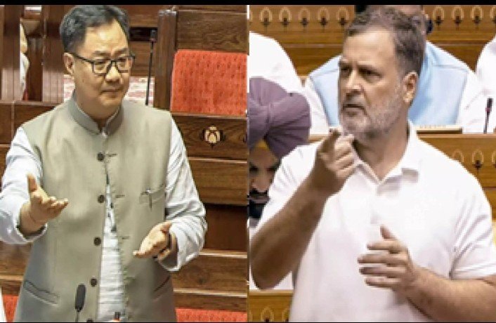 संसद में गतिरोध के बीच राहुल से मिले रीजीजू