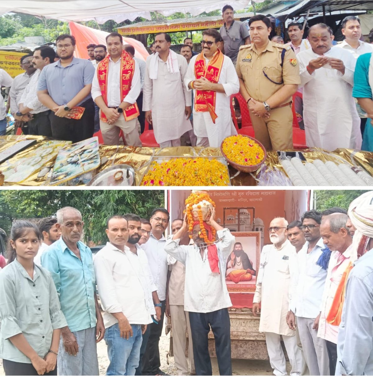 महोली में भाजपा जिलाध्यक्ष राजेश शुक्ला ने कांवड़ियों पर की पुष्पवर्षा, गांव-गांव पहुंचा कलश वंदन अभियान