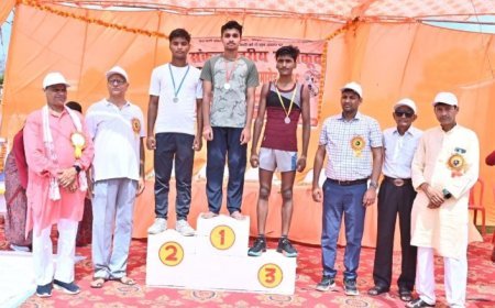 37वें संकुल स्तरीय खेल समारोह में आनंदी देवी विद्या मंदिर का दबदबा, ओवरऑल चैंपियन बना
