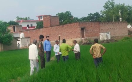 सुल्तानपुर के *अखंडनगर के बेहराभारी गांव में पहली बार रोवर मशीन से की गई जमीनी पैमाइश