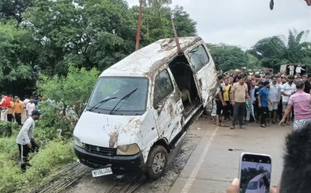 मप्र:नाले में बही ईको वैन,3 साल के मासूम समेत 9 शव बरामद