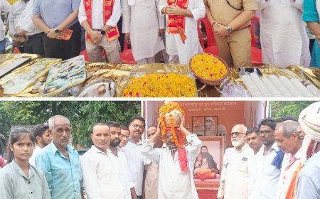 महोली में भाजपा जिलाध्यक्ष राजेश शुक्ला ने कांवड़ियों पर की पुष्पवर्षा, गांव-गांव पहुंचा कलश वंदन अभियान