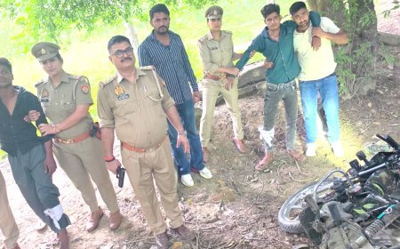 36 घंटे में चेन स्नेचिंग का खुलासा, मुठभेड़ में दो शातिर अपराधी गिरफ्तार