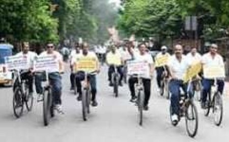 जन भवन से नशे के खिलाफ निकाली साइकिल जागरूकता रैली