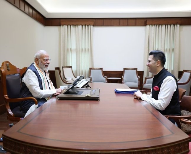 पीएम मोदी से मिले राघव चड्ढा,पंजाब   के राजनीतिक हालात पर हुई चर्चा  