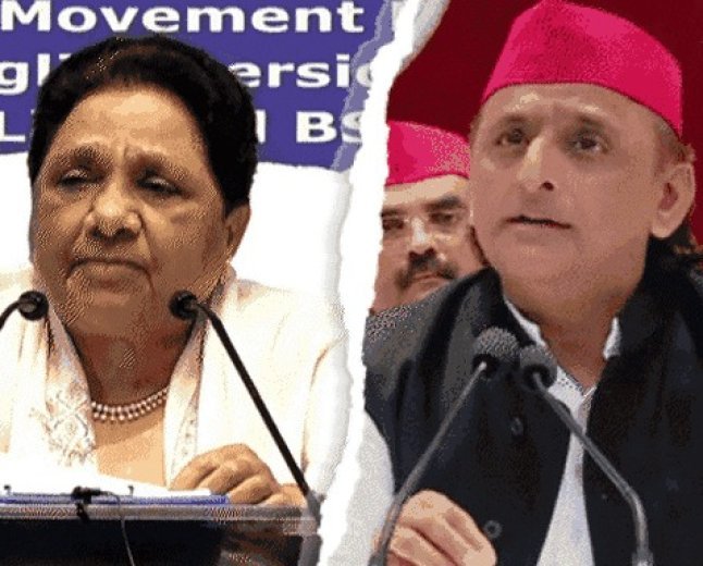 गिरगिट की तरह रंग बदलती है सपा : मायावती