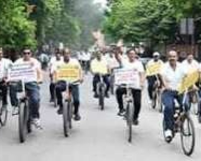 जन भवन से नशे के खिलाफ निकाली साइकिल जागरूकता रैली