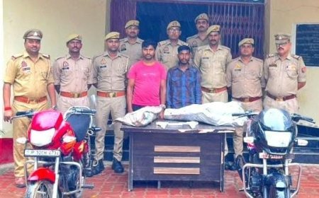 मछरेहटा पुलिस का बड़ा ऑपरेशन, दो चोर दबोचे; तमंचे और चोरी का माल बरामद