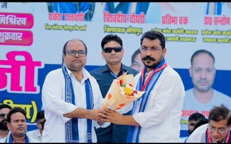 मिश्रिख के मेला मैदान में चंद्रशेखर आजाद की जनसभा, सामाजिक न्याय और संगठन को लेकर कार्यकर्ताओं से संवाद
