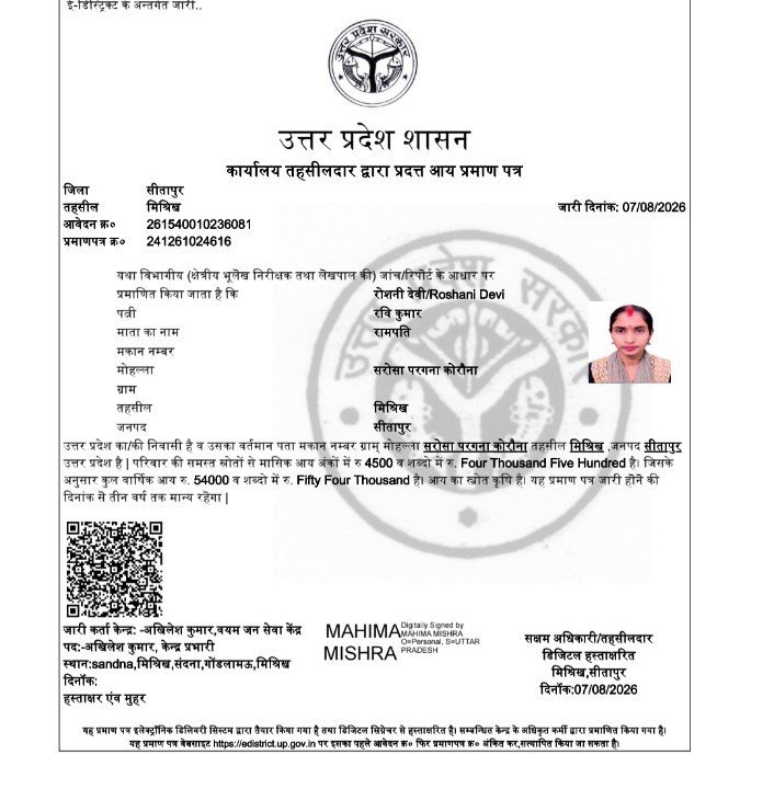 मिश्रिख तहसील में आय प्रमाण पत्रों की जांच के आदेश, चार दिन में बदली आय ने उठाए सवाल