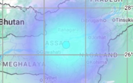 असम में 4.5 तीव्रता का भूकंप, 4 मिनट बाद मणिपुर में झटके महसूस हुए